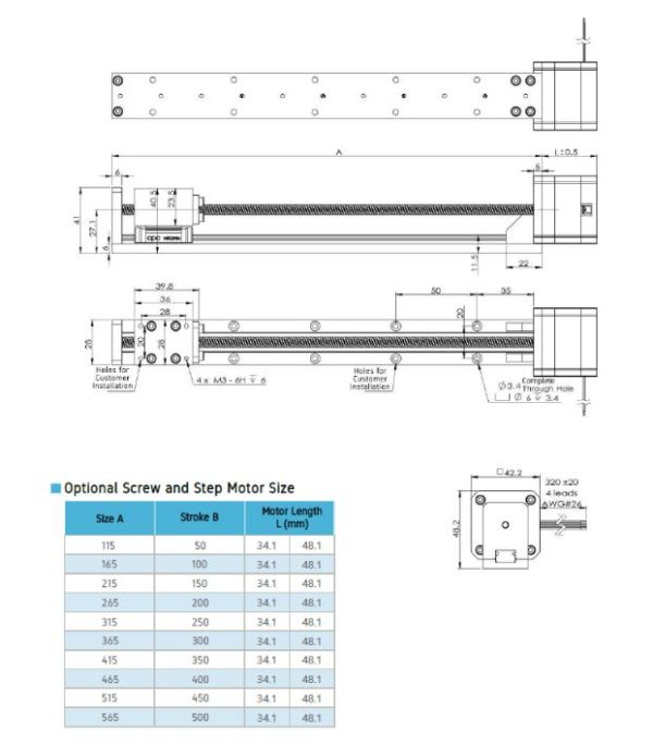 Lead Screw Driven Stages-NEMA23 – ModuSystems